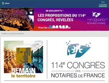 Tablet Screenshot of congresdesnotaires.fr